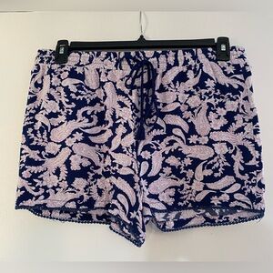 Floral Navy and Pink Women's Shorts